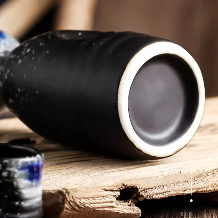 Retro Sake Set Keramik Weinflasche