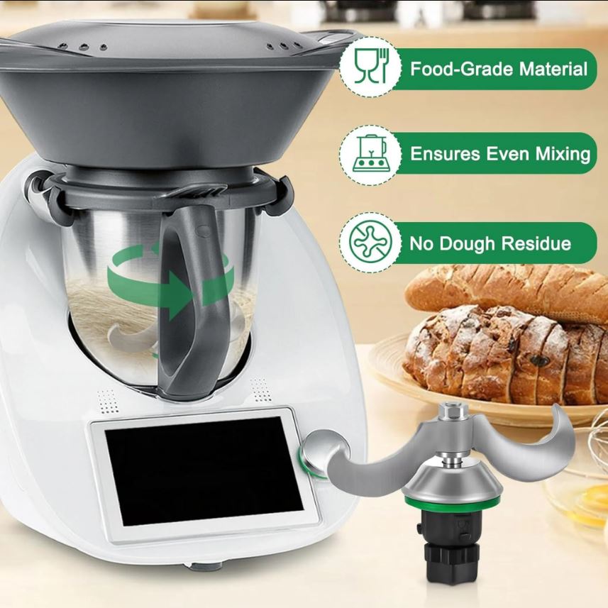 Teigmesser für Thermomix TM6, TM5, Edelstahl Teigmischmesser