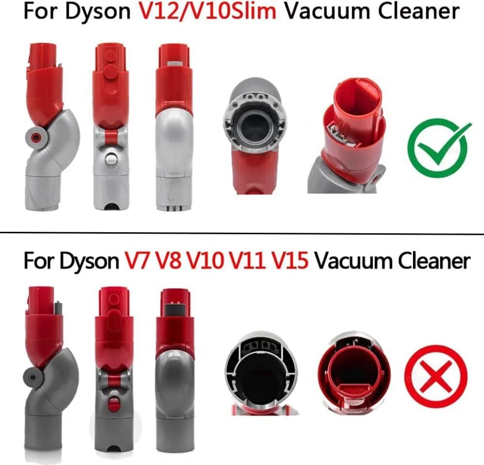 Flex Adapter für Dyson V12 Leicht Staubsauger, Knickelement für Dyson V12/V10Slim/Digital Slim Leicht Staubsauger