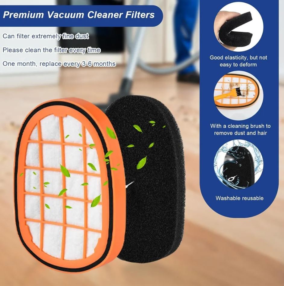6 Stück Filter für Philips SpeedPro Max Aqua Akkusauger